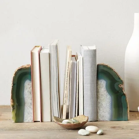 CB2 Agate Bookends