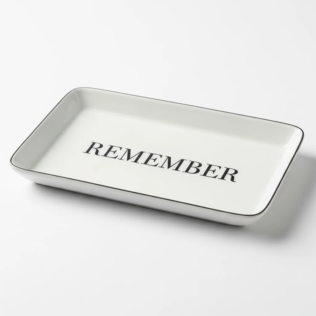 Remember Porcelain Tray image 2